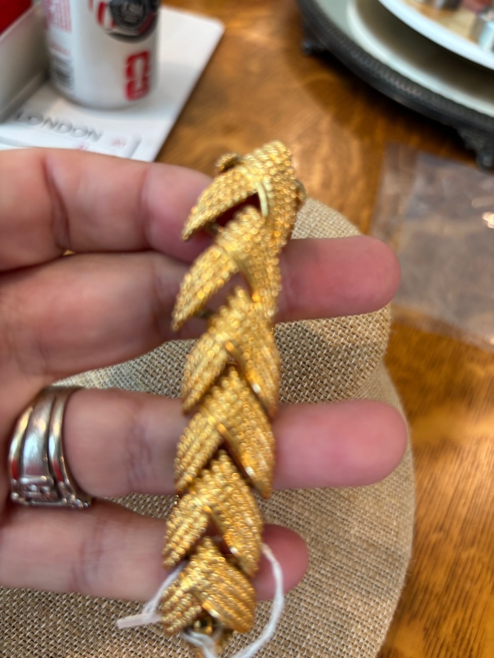 Napier Gold Leaf-Style Link Bracelet